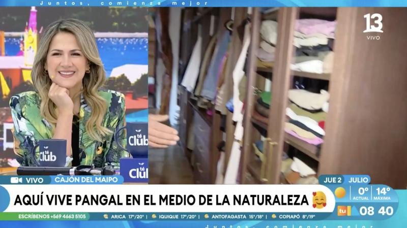 Pangal Andrade muestra el enorme clóset de Melina Noto.
