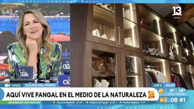 Pangal Andrade muestra el enorme clóset de Melina Noto.