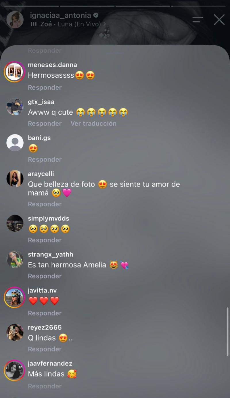 REACCIONES A IMAGEN DE IGNACIA ANTONIA CON SU HIJA | Instagram