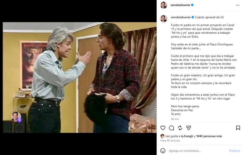 Cristián de la Fuente dedica palabras a Fernando Kliche | Instagram