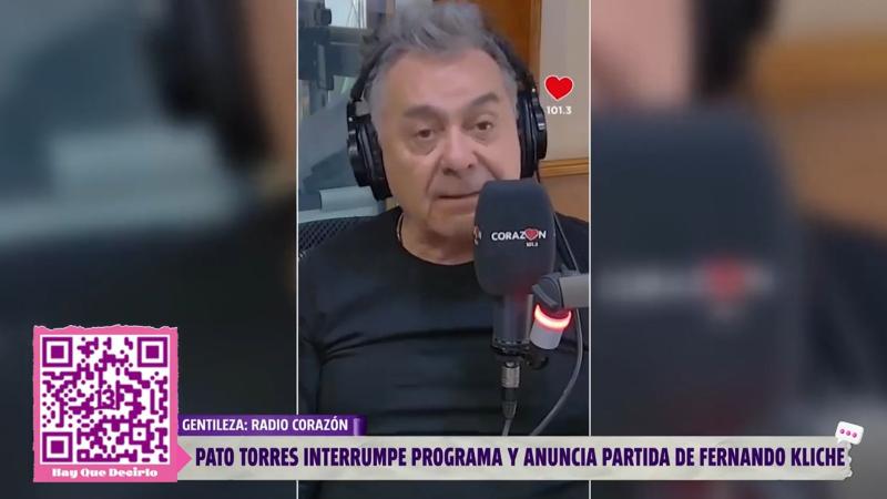 Pato Torres informando la muerte de su amigo Fernando Kliche