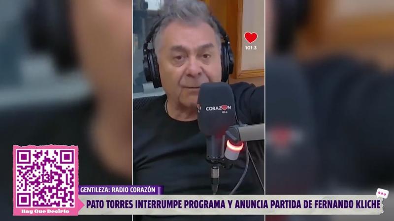 Pato Torres informando la muerte de su amigo Fernando Kliche