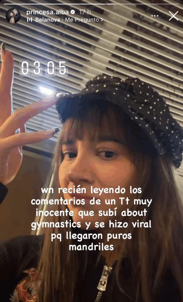 Princesa Alba se indignó por comentarios que recibió su video | Instagram