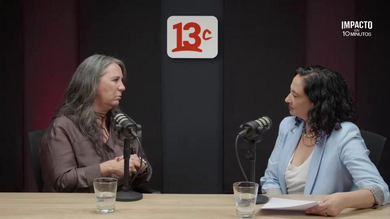 Anita Marambio, fundadora y CEO de Workmate, y Daniela Yazigi, conductora de Impacto en 10 Minutos. Créditos: 13C.