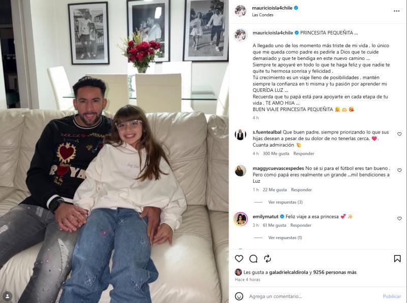 Mauricio Isla dedica sentidas palabras a su hija | Instagram