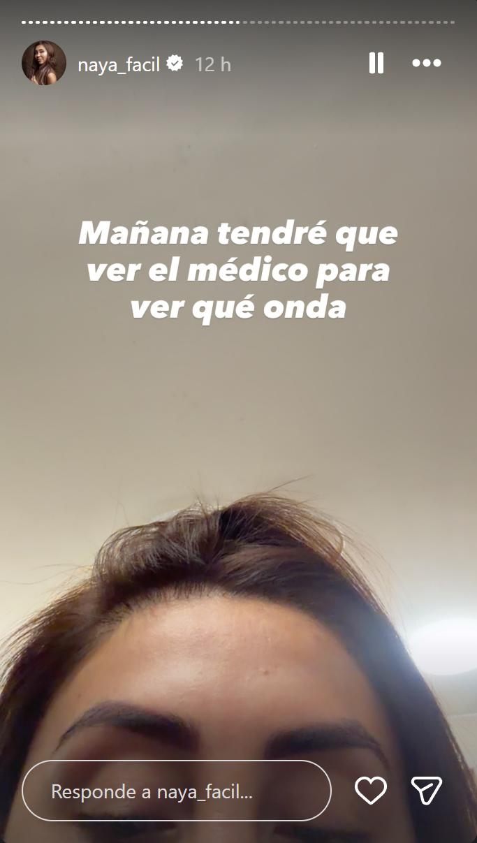 Naya Fácil se muestra en urgencias tras problema en su ojo | Instagram