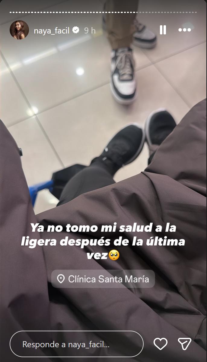 Naya Fácil se muestra en urgencias tras problema en su ojo