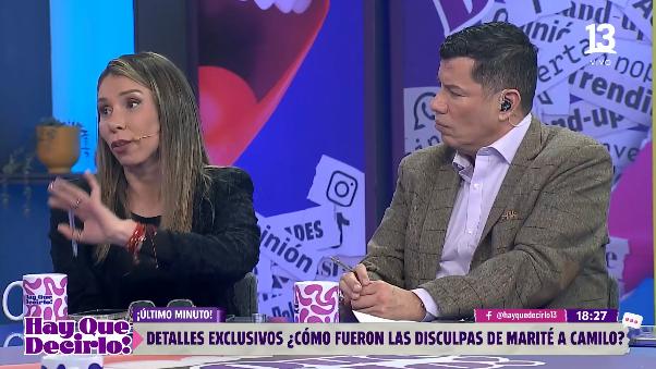 La razón por la que Marité Matus ofreció disculpas a Camilo Huerta.