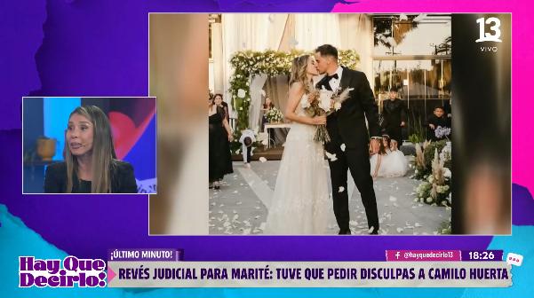La razón por la que Marité Matus ofreció disculpas a Camilo Huerta.