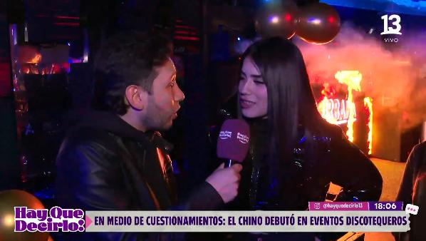 La ex de "El Chino" lo acompañó a la fiesta.