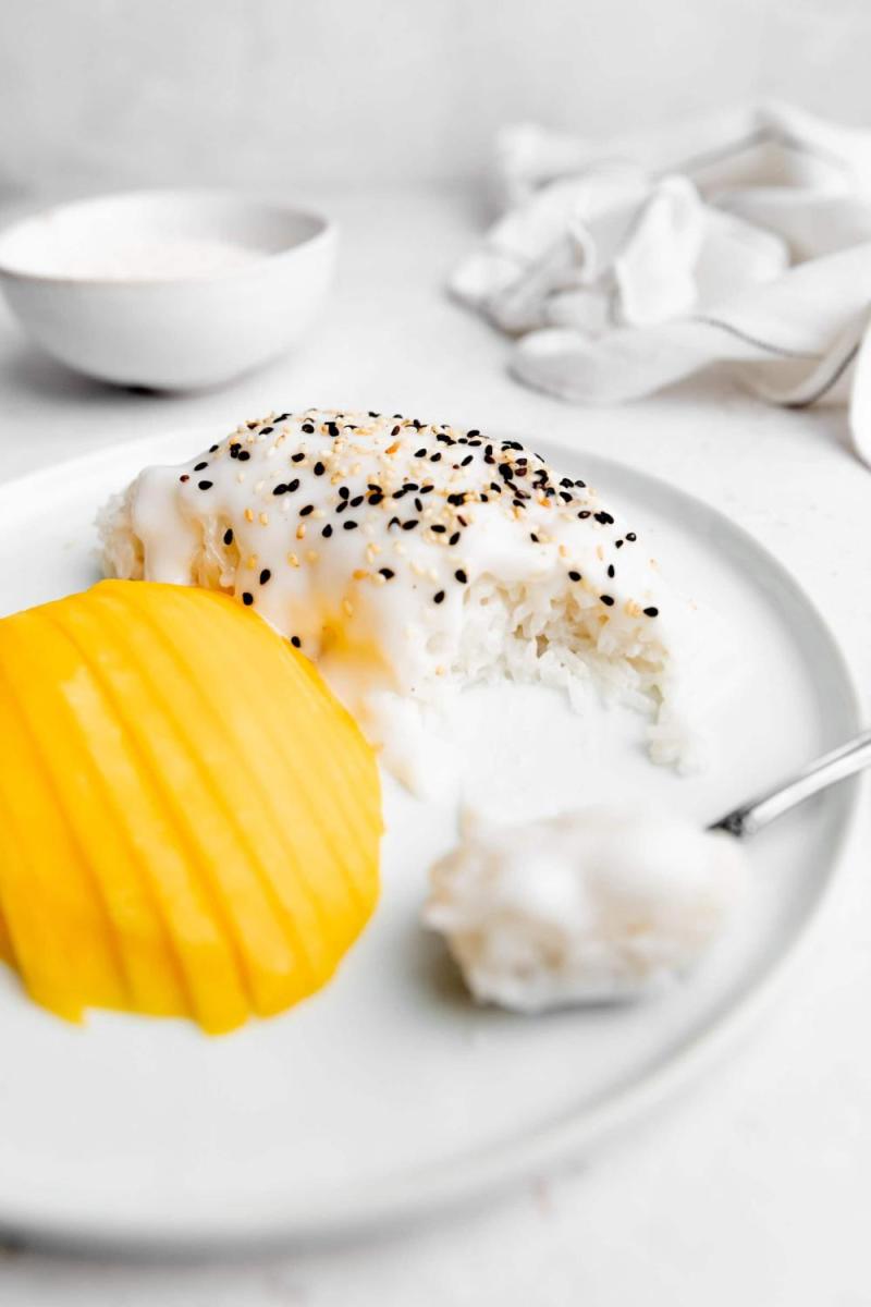 arroz pegajoso tailandés con mango. / CravingJournals, blog de Lorena Salinas