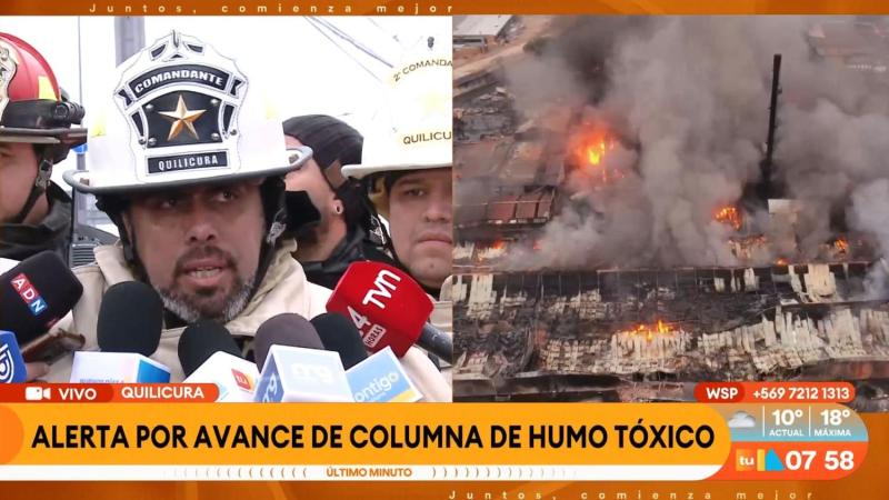 Detalles del incendio en Quilicura