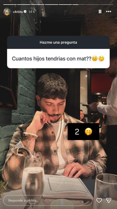Carlita Inostroza revela cuántos hijos quiere tener con Matt Hunter | Instagram