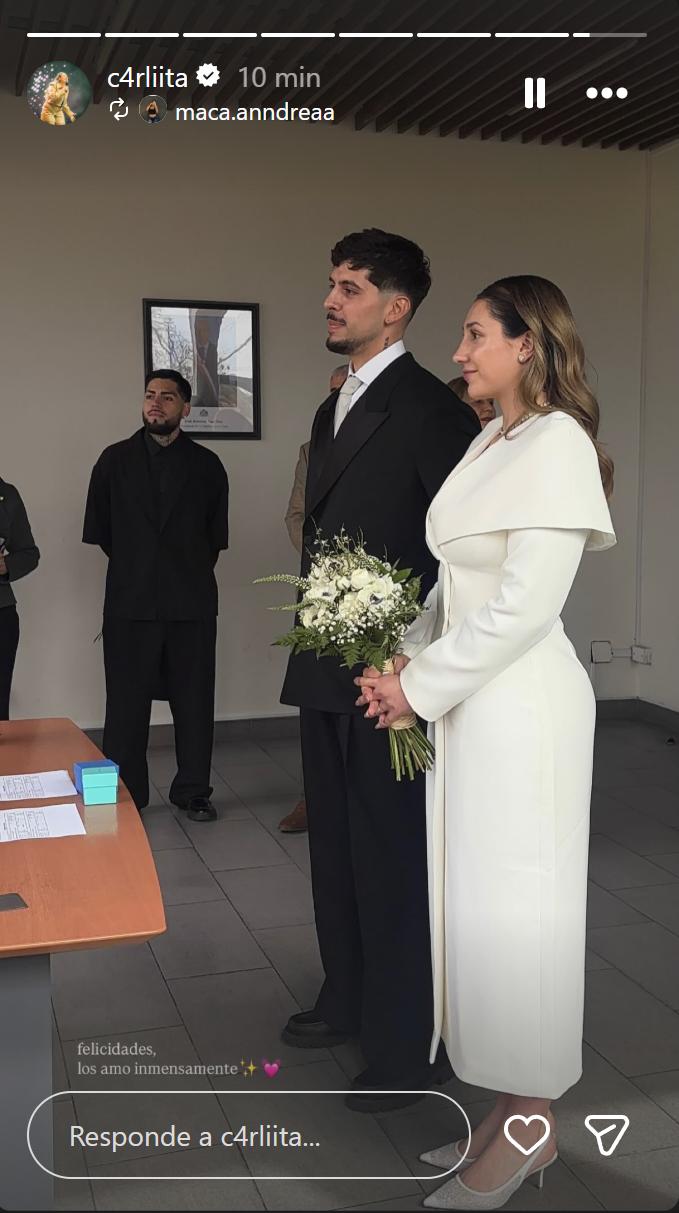 Matt Hunter y Carlita Inostroza se casaron | Instagram