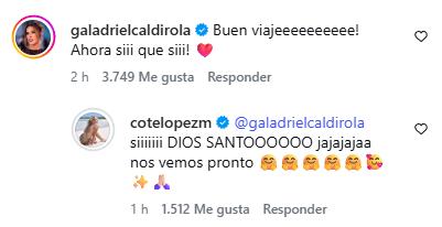 Gala Caldirola comenta post de Coté López | Instagram