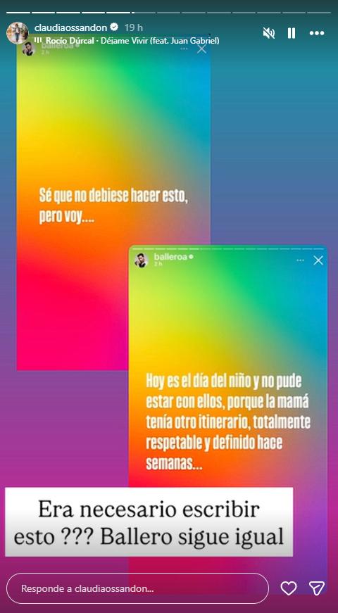 El mensaje que Álvaro Ballero publicó y luego borró | Instagram