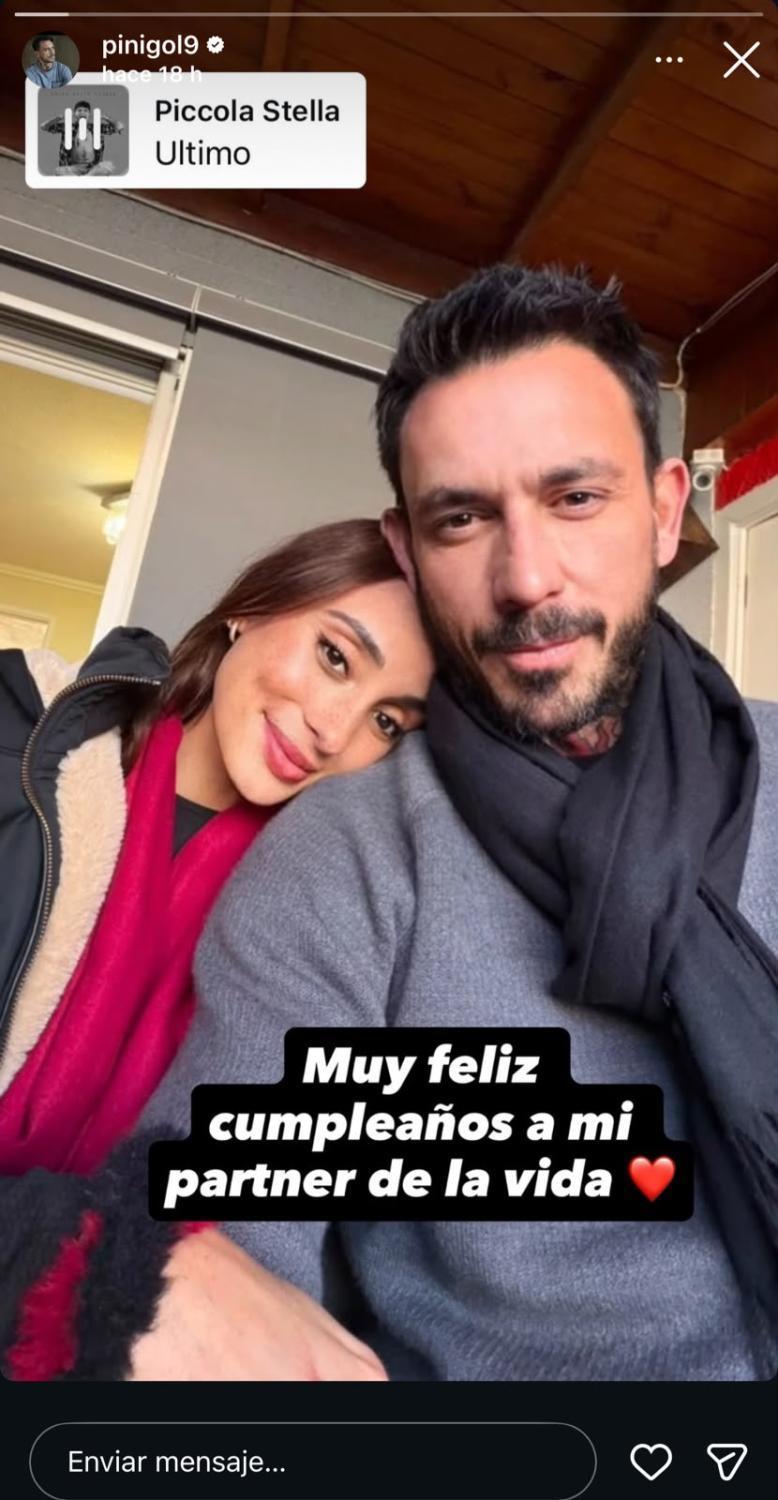 Mauricio Pinilla y su pareja | Instagram