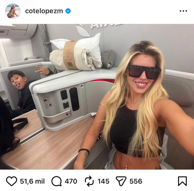 Coté López fue a dejar a su hijo a Qatar - Instagram