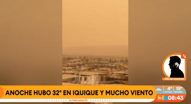 Fuertes vientos y altas temperaturas en Iquique.