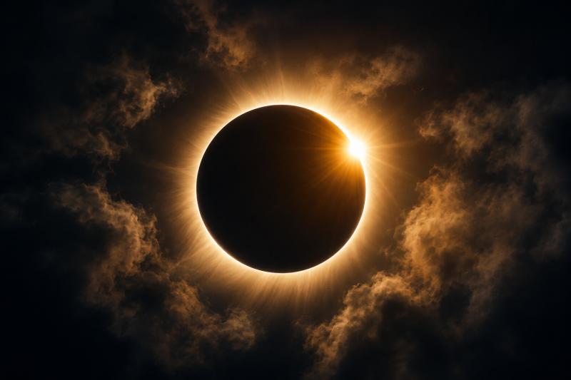 Eclipse Solar 2026 - Foto referencia IA.