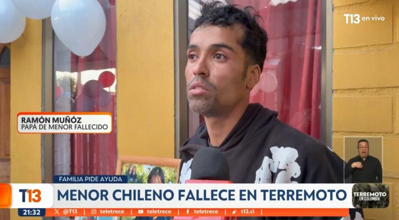 Padre del niño fallecido en terremoto en Colombia realizó importante llamado.