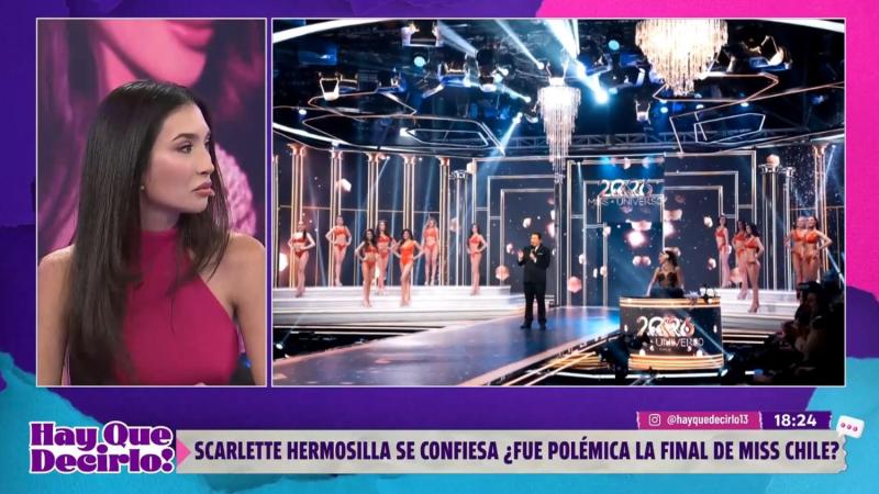 Scarlette Hermosilla hablando de Dominga López
