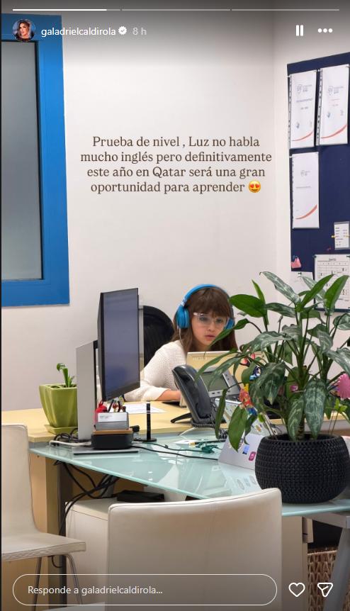 Luz, hija de Gala Caldirola estudiará inglés en Qatar | Instagram