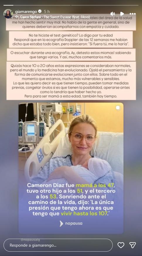 El descargo de Gianella Marengo por los comentarios durante su embarazo | Instagram