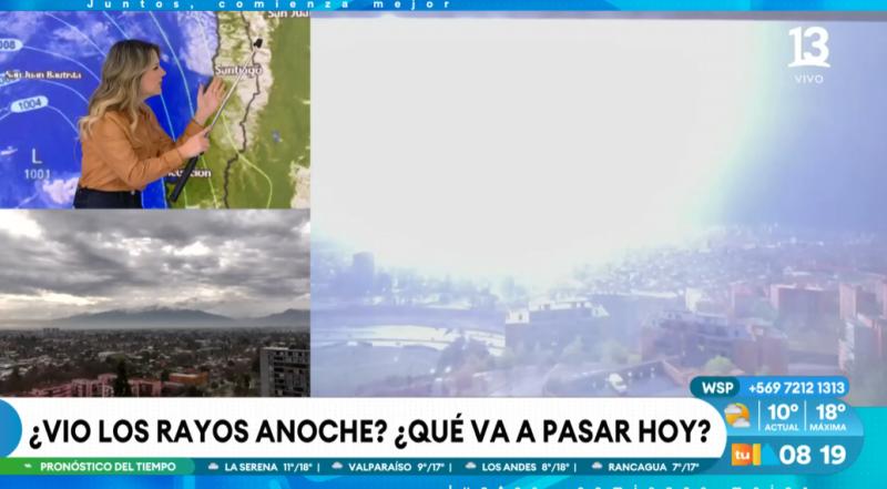 Michelle Adam cuenta a qué hora comienza a llover este viernes.