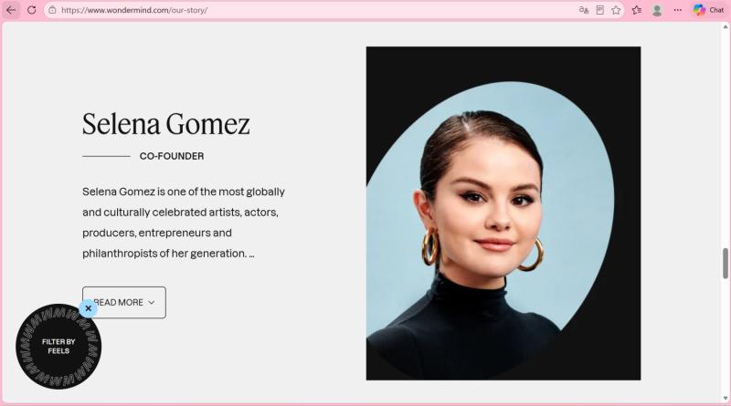 Captura de pantalla del sitio web de Wondermind | Captura