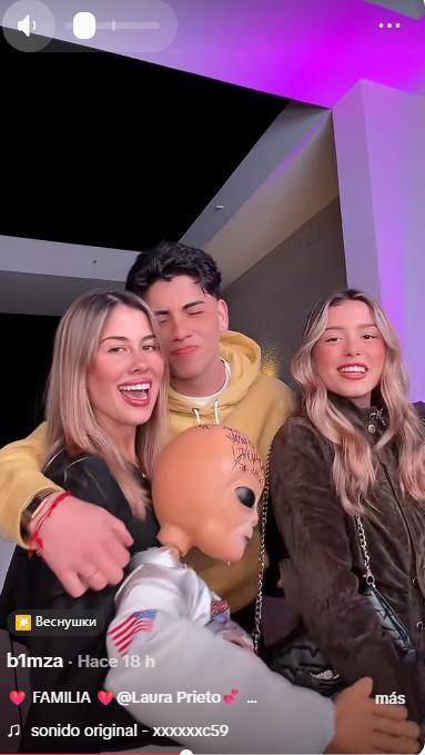 Bimza junto a hija de Laura Prieto | Tiktok