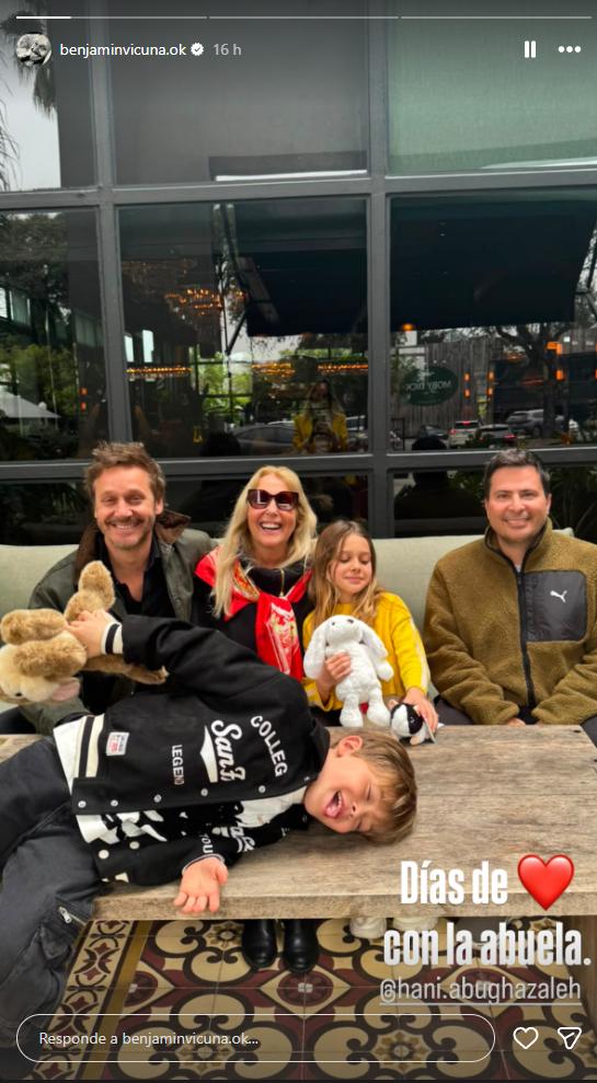 Benjamín Vicuña junto a sus hijos más pequeños | Instagram