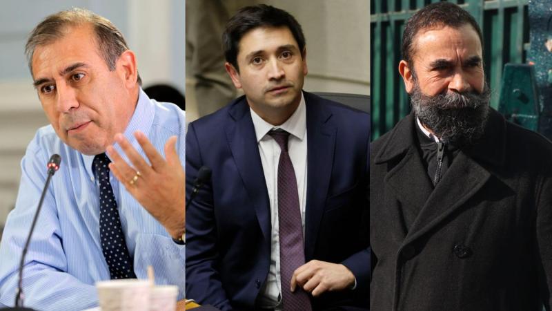 Los senadores Sergio Gahona y Miguel Ángel Calisto y el exdiputado Hugo Gutiérrez - Créditos: ATON