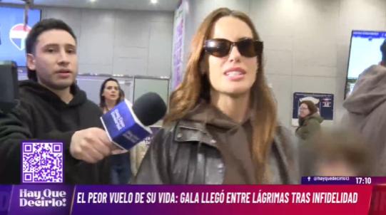 La llegada de Gala Caldirola a Chile.