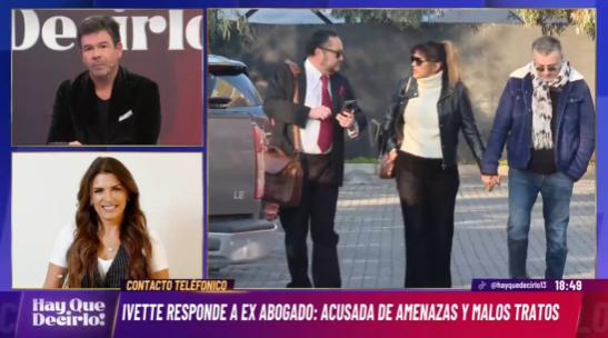 Ivette Vergara desmiente malos tratos a abogado.