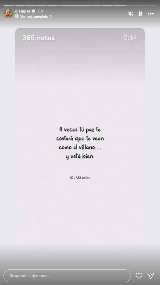 Otras historias que publicó Gissella | Crédito: Instagram Gissella Gallardo