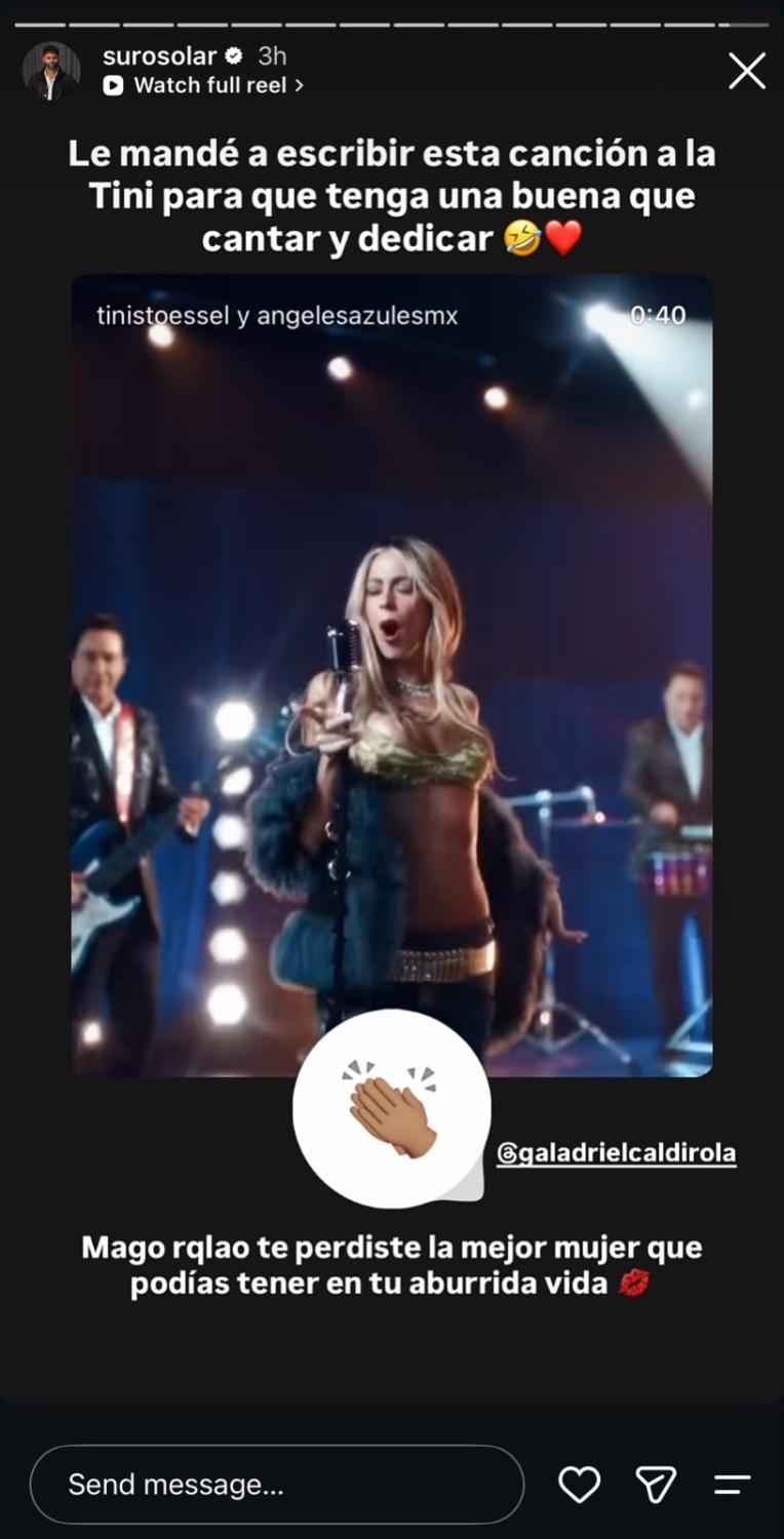 Otra historia publicada por Suro | Crédito: Instagram Suro Solar