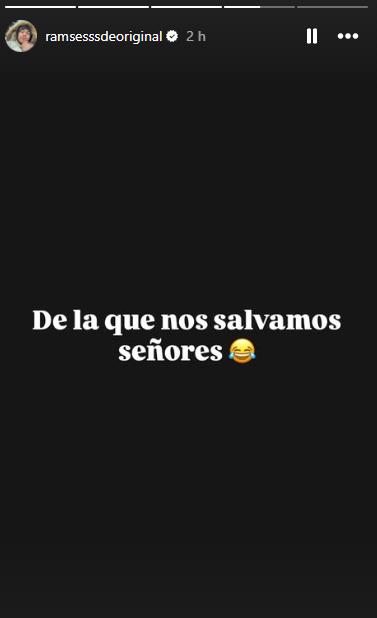 Historia de Instagram de Lucas Lama.