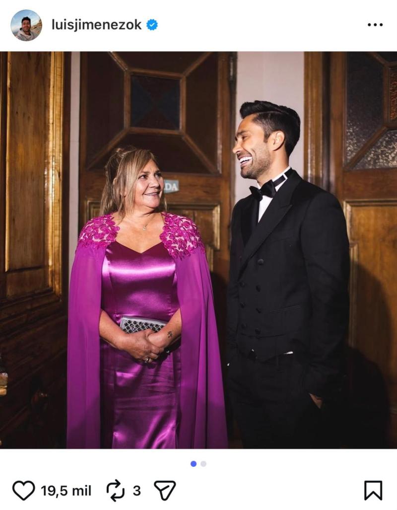 Luis Jiménez y su mamá - Instagram