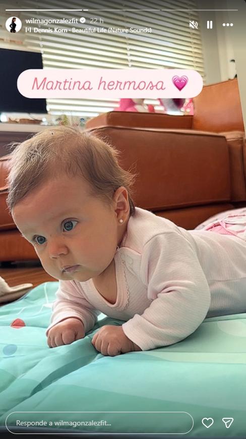 Martina, hija de Wilma y Nicolás | Crédito: Instagram Wilma González