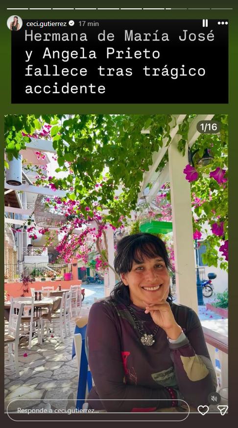 Hermana de María José Prieto y Ángela Prieto | Crédito: Instagram Cecilia Gutiérrez