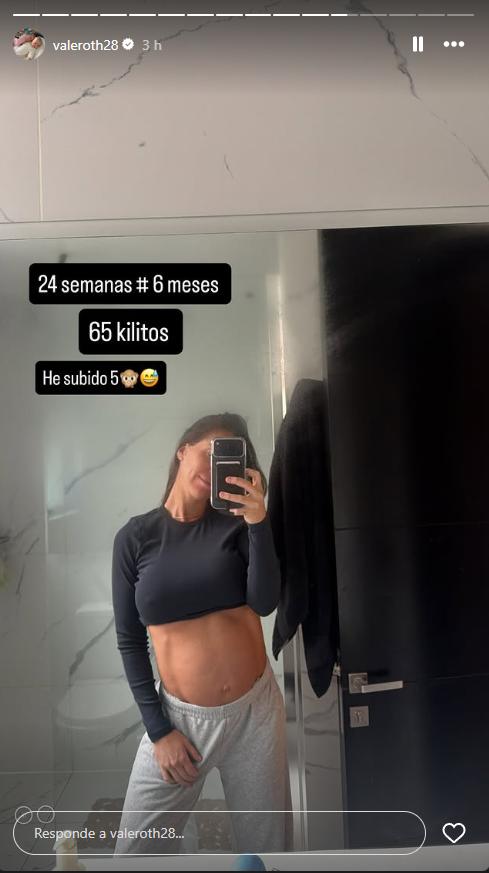 Vale Roth revela cuánto ha subido de peso en su embarazo | Crédito: Instagram Vale Roth