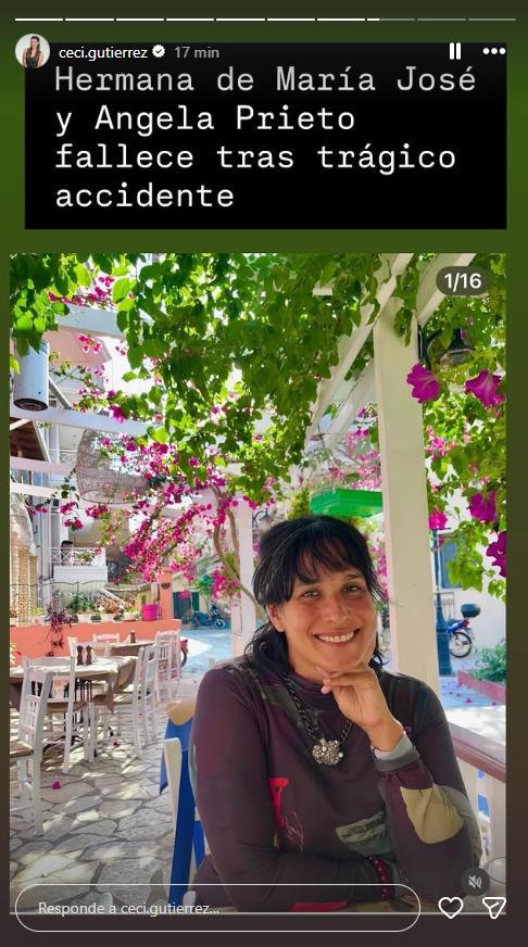 Hermana de María José Prieto y Ángela Prieto | Crédito: Instagram Cecilia Gutiérrez