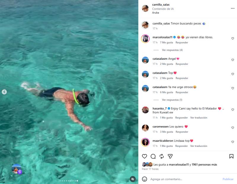 Publicación de Camilla donde comentar Marcelo | Crédito: Instagram Camilla Salas