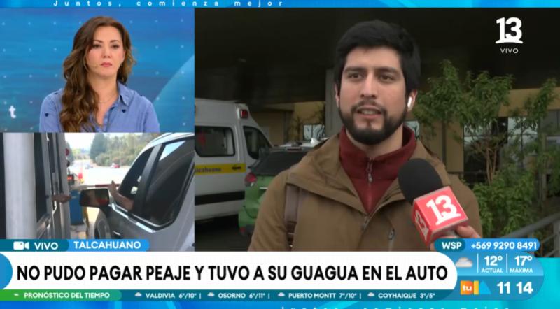 Padre de bebé que nació en auto cuenta los detalles de su conversación con la cajera del peaje.