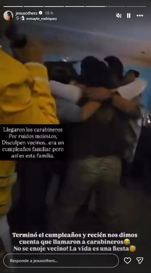 Llegaron los Carabineros al cumpleaños de Carolina Arregui | Crédito: Instagram Jesús Sothers