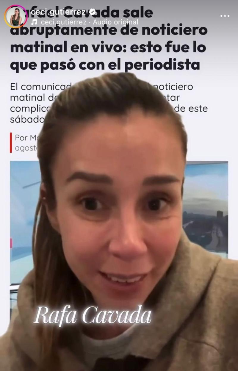 Cecilia Gutiérrez habló con Rafael Cavaca - Instagram