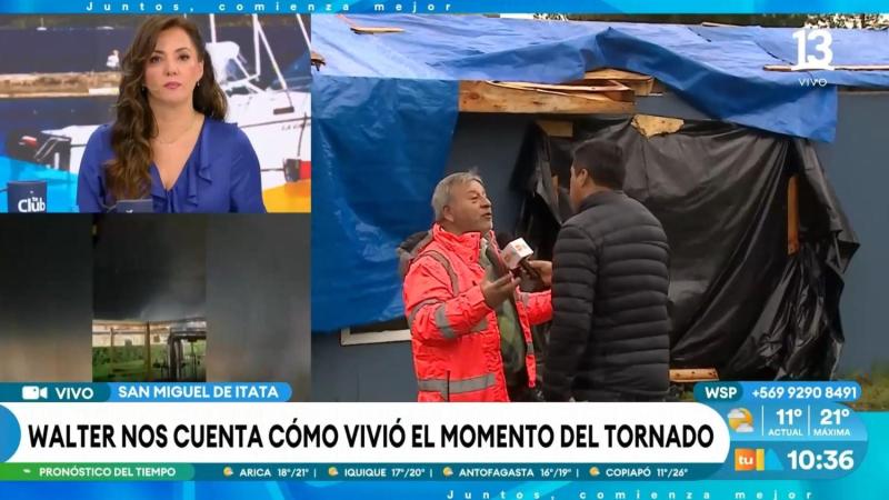 Walter, afectado por tornado en Yungay