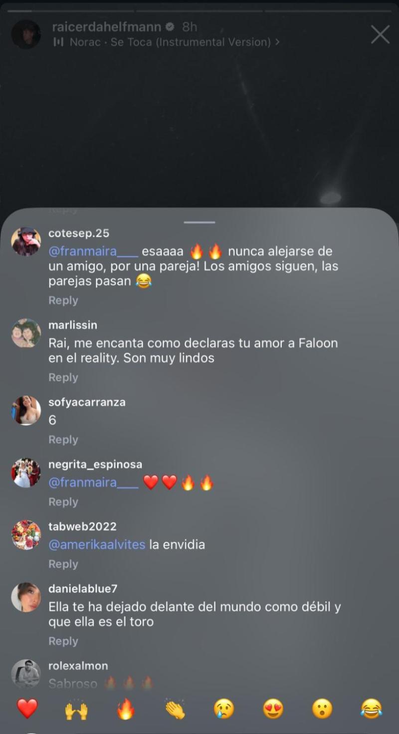 Raimundo Cerda recibe ola de comentarios contra Faloon Larraguibel | Crédito: Instagram Rai Cerda