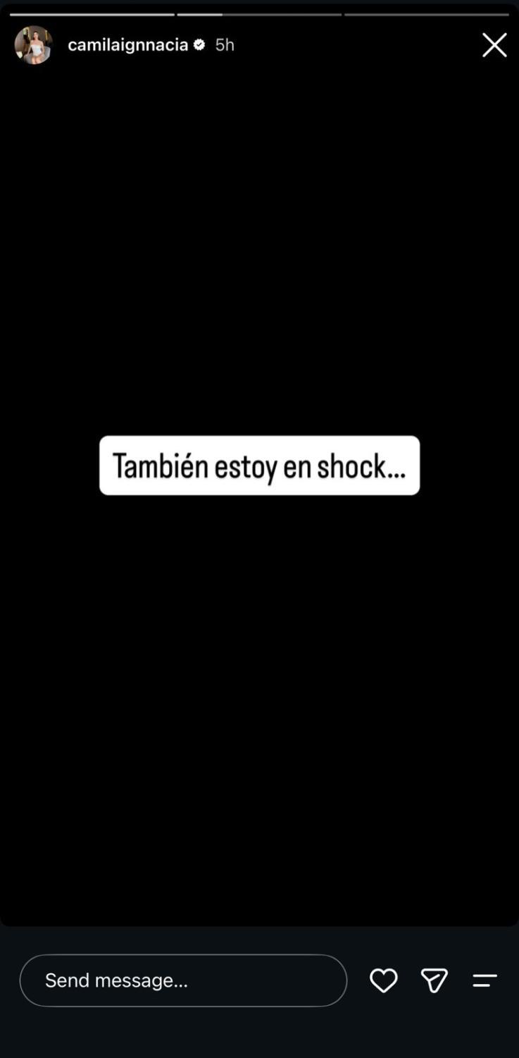 Reacción de Camila Sepúlveda | Crédito: Instagram Camila Sepúlveda